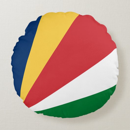 Seychelles Flag ラウンドクッション (正面)