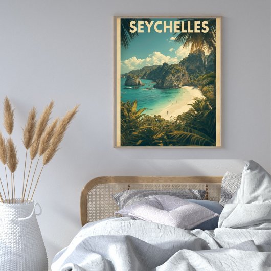 Seychelles Serenity – Vintage Tropical Island  ポスター