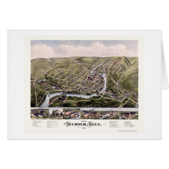 SeymourのCTのパノラマ式の地図- 1879年 (正面横)