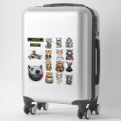 SFおもしろいキティ猫カスタム招待状 シール (スーツケース)