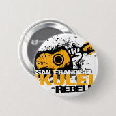 sfのウクレレのロゴ 缶バッジ (正面&裏面)