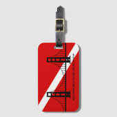 SFのスキューバダイビングのグループの荷物のラベル ラゲッジタグ (正面縦)