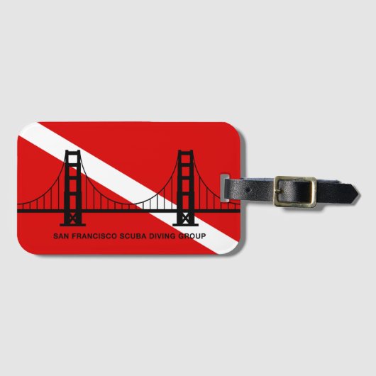 SFのスキューバダイビングのグループの荷物のラベル ラゲッジタグ (正面横)