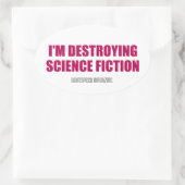 SFのステッカーを破壊する 楕円形シール (バッグ)