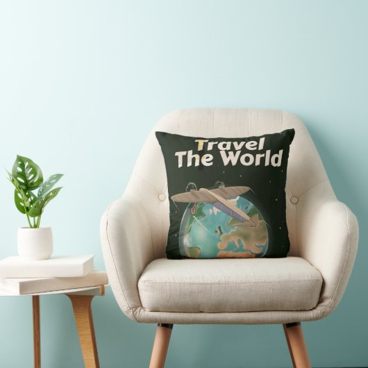 SFのヴィンテージのポスターを旅する クッション (椅子)