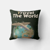 SFのヴィンテージのポスターを旅する クッション (裏面)