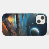 SFの未来的な宇宙都市 iPhoneケース (裏面横)