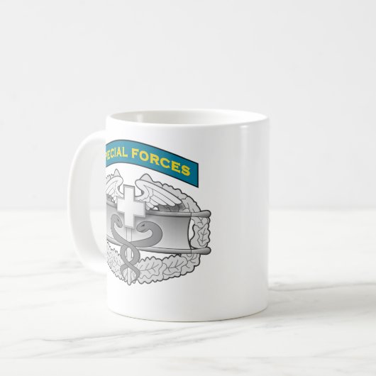 SFのQタブおよび戦闘の医者のバッジ コーヒーマグカップ (正面左)