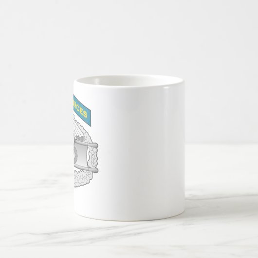 SFのQタブおよび戦闘の医者のバッジ コーヒーマグカップ (中央)