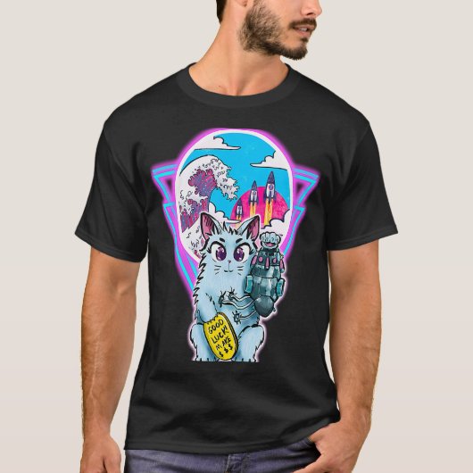 SFまねきねこ幸運のコイン Tシャツ (正面)
