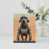 SFアート |ロボット犬ポートレート ポストカード (スタンド正面)