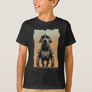 SFアート ロボット犬ポートレート Tシャツ
