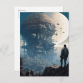 SFエイリアンシティ風景Sci Fi ポストカード (正面/裏面)