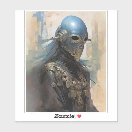 SFエイリアンヘルメットをかぶったマスク シール (シート)