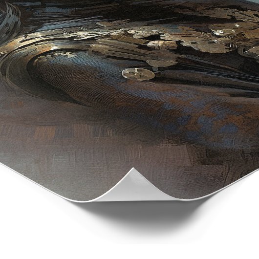 SFエイリアンヘルメットをかぶったマスク ポスター (角)