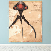 SFエイリアン三脚攻撃！ キャンバスプリント (インサイチュ (ウッドフロア))