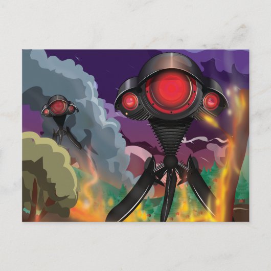 SFエイリアン三脚攻撃！ ポストカード (正面)