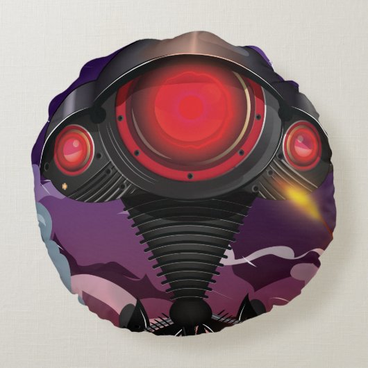 SFエイリアン三脚攻撃! ラウンドクッション (裏面)