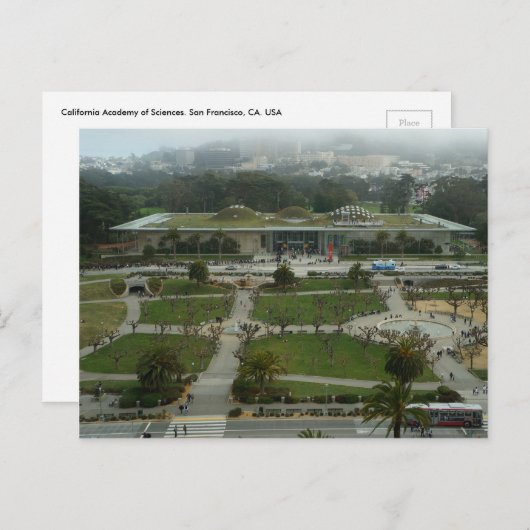 SFカリフォルニア科学アカデミーのはがき ポストカード (正面/裏面)
