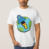 SFカートゥーン ロケットと惑星 Tシャツ (正面)