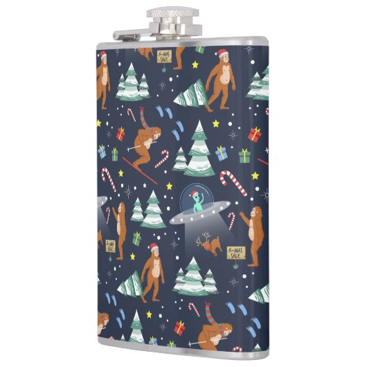 SFクリスマス |ビッグ足、エイリアン、トナカイ フラスク (左)