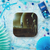 SFグレーエイリアン1 ペーパープレート (パーティー)