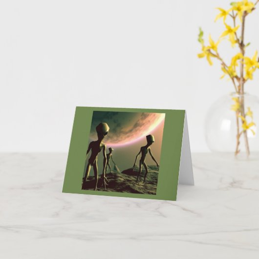 SFグレーエイリアン2 カード (黄色い花)