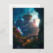 SFシティランドスケープSci Fi ポストカード (正面/裏面)