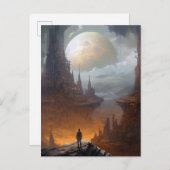 SFシティランドスケープSci Fi ポストカード (正面/裏面)