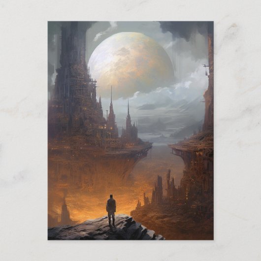 SFシティランドスケープSci Fi ポストカード (正面)