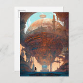 SFシティランドスケープSci Fi ポストカード (正面/裏面)