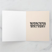 SFスキンタイト革の女性誕生日C カード (内部)