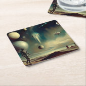 SFデンマークのマスターズ2 スクエアペーパーコースター (アングル)