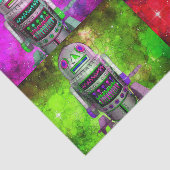 SFトイロボット赤い紫の緑の銀河系 薄葉紙 (詳細)