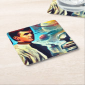 SFパルプマガジンカバースタイル2 スクエアペーパーコースター (アングル)