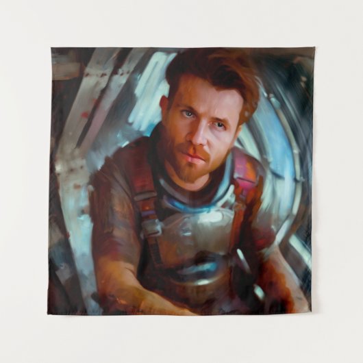 SFヒーロー宇宙船に乗る4 タペストリー (正面)