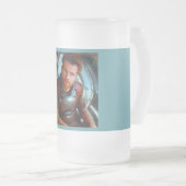 SFヒーロー宇宙船に乗る4 フロストグラスビールジョッキ (正面右)