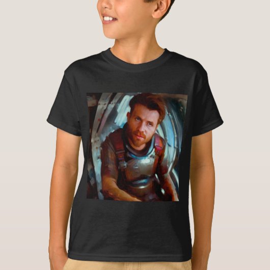 SFヒーロー宇宙船に乗る4 Tシャツ (正面)