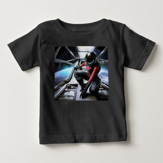 SFヒーロー宇宙船2 ベビーTシャツ (正面)