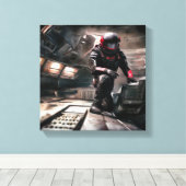 SFヒーロー宇宙船3 キャンバスプリント (インサイチュ (ウッドフロア))