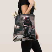 SFヒーロー宇宙船3 トートバッグ (クローズアップ)