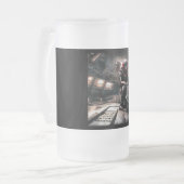 SFヒーロー宇宙船3 フロストグラスビールジョッキ (正面左)