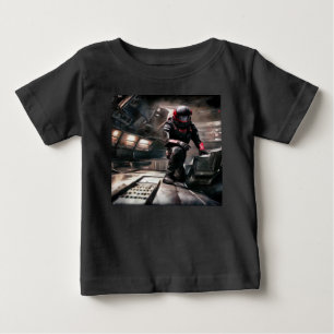 SFヒーロー宇宙船3 ベビーTシャツ