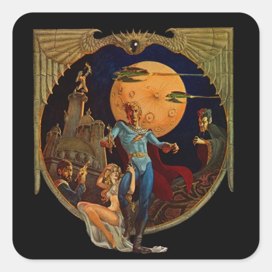 SFヒーロー スクエアシール (正面)