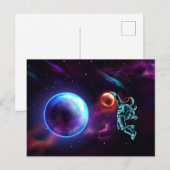 SFファンタジー宇宙宇宙飛行士ポストカ ポストカード (正面/裏面)