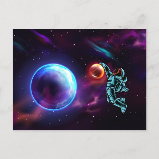 SFファンタジー宇宙宇宙飛行士ポストカ ポストカード (正面)