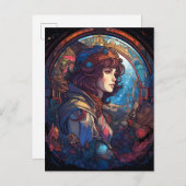 SFファンタジーSFアールヌーボー・レディ ポストカード (正面/裏面)
