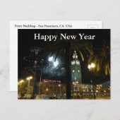 SFフェリー建物花火新年葉書 ポストカード (正面/裏面)