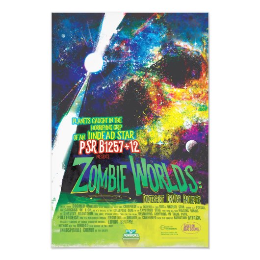 SFホラー映画広告ゾンビの世界 フォトプリント (正面)