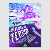 Sfホラー映画広告、恐怖の雨 マグネット招待状 (正面)